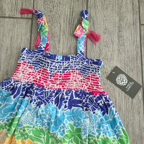 Vince Camuto NWT girls spaghetti strap multi colored long summer dress size 4 - Picture 5 of 10